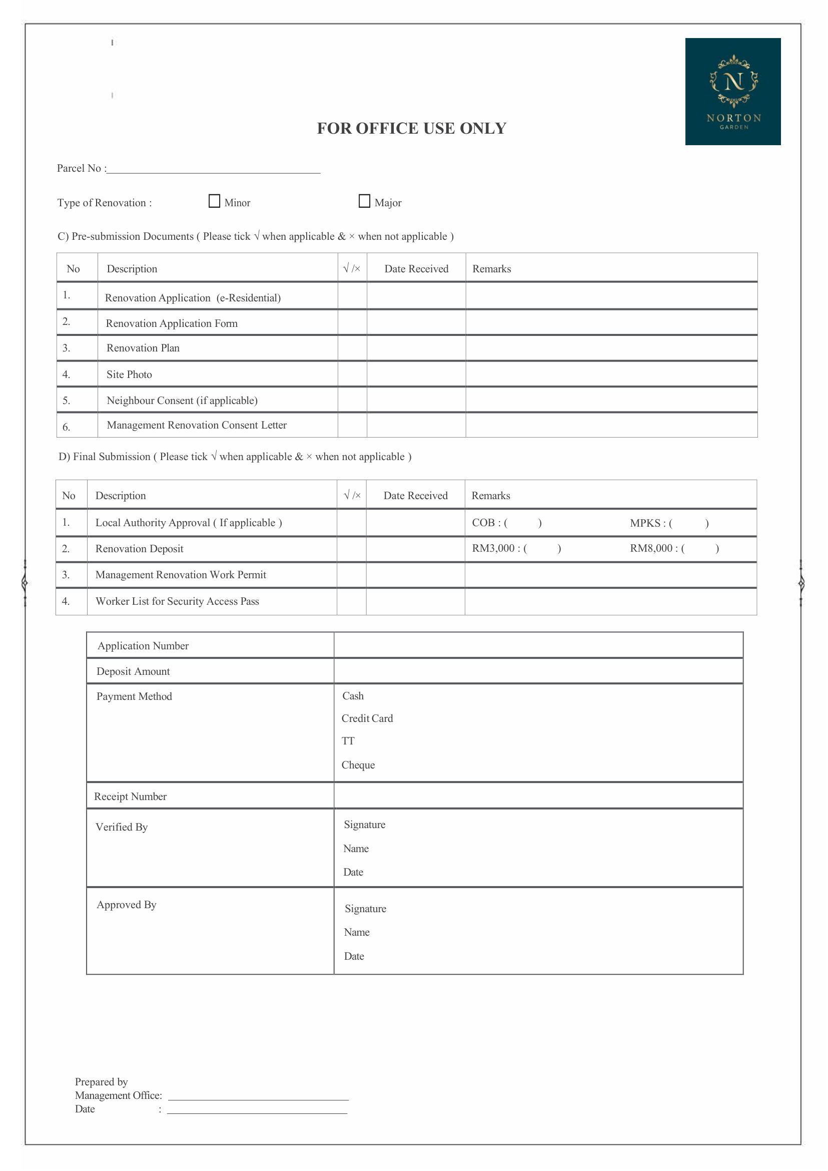 For office use only page 3